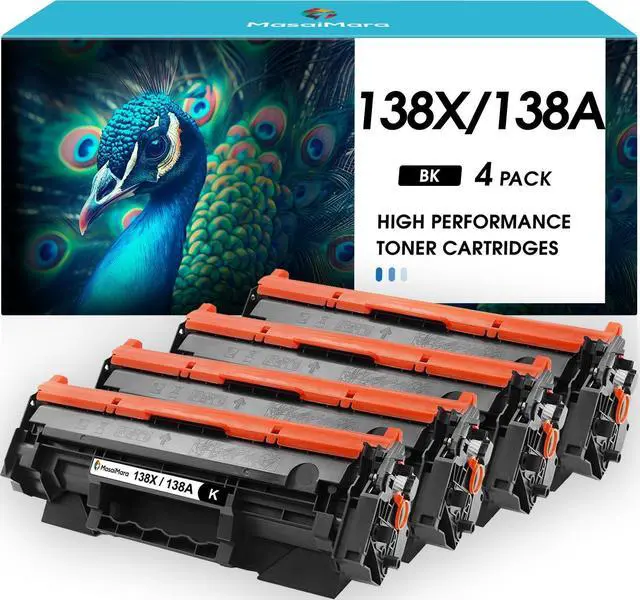 Main image of 138X 138A High Capacity with Chip Compatible Toner Cartridges Replacement for HP W1380X W1380A LaserJet Pro 3001dw 3001dn 3001fdw MFP 3101fdw MFP 3101fdn 3101sdw Printer (Black, 4-Pack)