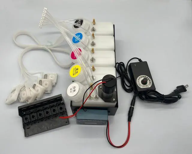 Alt view image 4 of 4 - XP-15000 XP-15010 XP-15080 Printhead Manifold DTF CISS Ink Supply System with Damper White Ink Stirrer