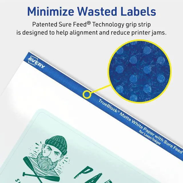 Alt view image 4 of 7 - ® TrueBlock® Matte White Rectangle Labels, Sure Feed® Technology, 4" x 6", 200 Matte White Labels, Print-to-The-Edge, Laser/Inkjet Printable, Great for Packaging and Product Merchandising