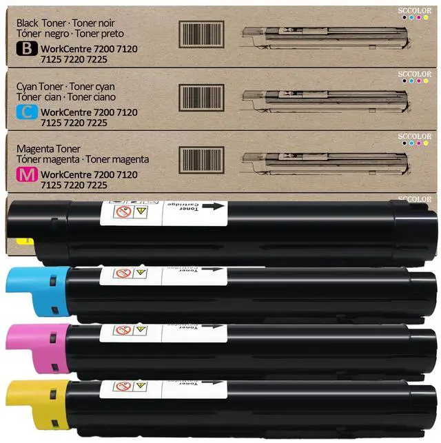 Main image of WorkCentre 7125 Toner 006R01457 006R01458 006R01459 006R01460 | High Yield Replacement for Xerox WorkCentre 7200 7120 7125 7220 7225 Printer
