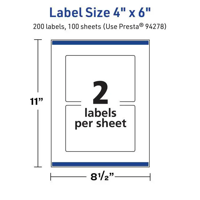 Alt view image 5 of 7 - ® TrueBlock® Matte White Rectangle Labels, Sure Feed® Technology, 4" x 6", 200 Matte White Labels, Print-to-The-Edge, Laser/Inkjet Printable, Great for Packaging and Product Merchandising