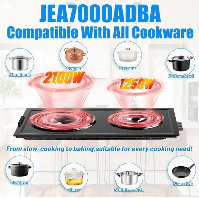 Alt view image 4 of 7 - Upgraded JEA7000ADBA Coil Element Cartridge Compatible with Jenn Air Cooktop Replacement Parts A100 Jennair Cooktop Parts Whirlpool Electric Stove Range Cook top Burners Cartridge JEA7000ADB PS2162190