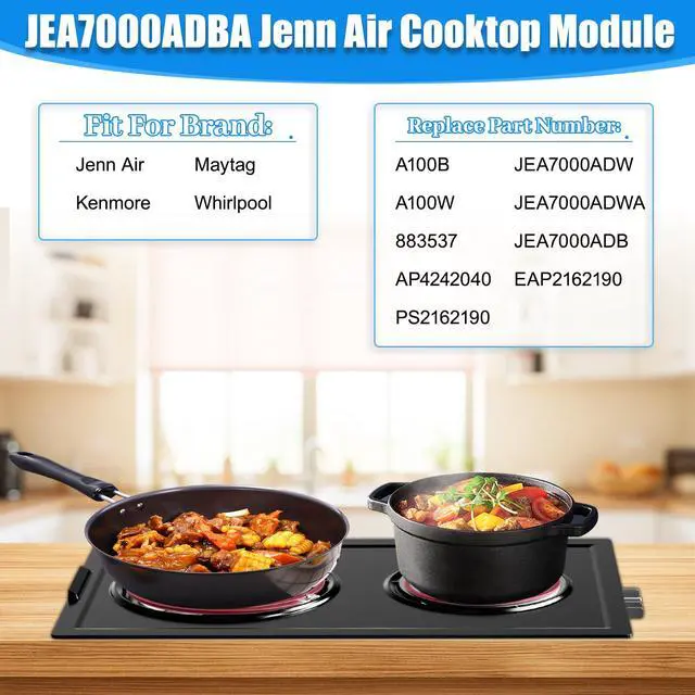 Alt view image 5 of 7 - Upgraded JEA7000ADBA Coil Element Cartridge Compatible with Jenn Air Cooktop Replacement Parts A100 Jennair Cooktop Parts Whirlpool Electric Stove Range Cook top Burners Cartridge JEA7000ADB PS2162190