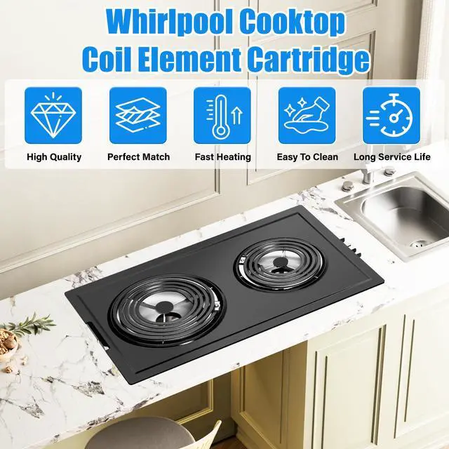 Alt view image 7 of 7 - Upgraded JEA7000ADBA Coil Element Cartridge Compatible with Jenn Air Cooktop Replacement Parts A100 Jennair Cooktop Parts Whirlpool Electric Stove Range Cook top Burners Cartridge JEA7000ADB PS2162190