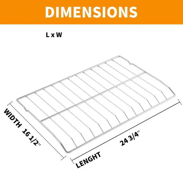 Alt view image 2 of 7 - DG75-01001C Oven Rack Replacement for Samsung Range Air Fryer Rack DG75-01001D Gas Electric Stove Oven Parts 304 Stainless Steel Samsung Oven Rack NX60A6511SS NE63A6511SS Oven Accessories 2Pcs