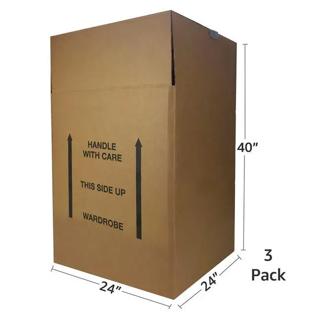 Alt view image 5 of 7 - Moving Boxes Bundles Wardrobe Moving Boxes 24x24x40 Inches - Pack of 3