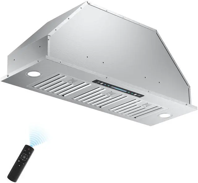 Main image of 36 inch Built-in/Insert Range Hood 900 CFM, Ducted/Ductless Convertible Duct, Stainless Steel Kitchen Vent Hood with 4 Speed Gesture Sensing&Touch Control Panel(IKB01-36)