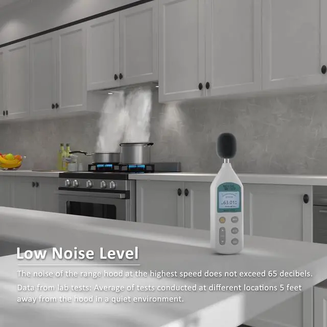 Alt view image 7 of 7 - 30 inch Built-in/Insert Range Hood 900 CFM, Ducted/Ductless Convertible Duct, Stainless Steel Kitchen Vent Hood with 4 Speed Gesture Sensing&Touch Control Panel(IKB01-30)