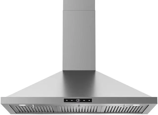 Main image of Wall Mount Range Hood 30 inch, 580 CFM, Stainless Steel Kitchen Vent Hood Ducted/Ductless Convertible, with 3-Speed Fan and LED Lights