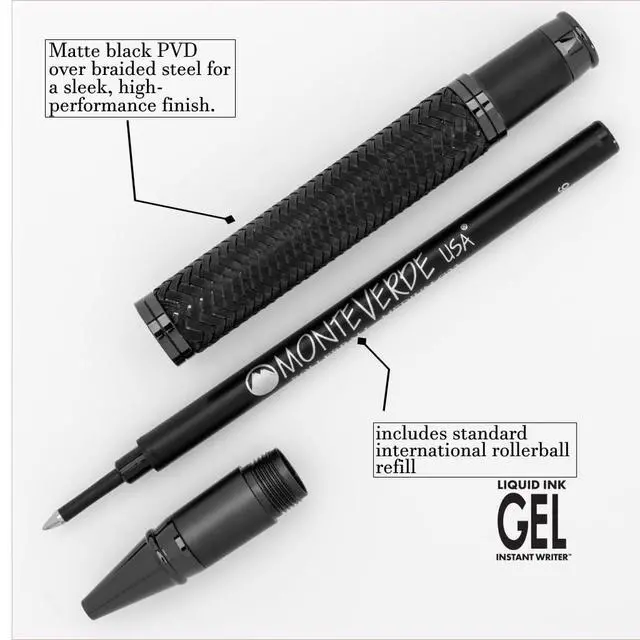 Alt view image 4 of 6 - USA Innova Formula M Black Rollerball Pen | Premium Writing Instrument with Schmidt 888 Refill