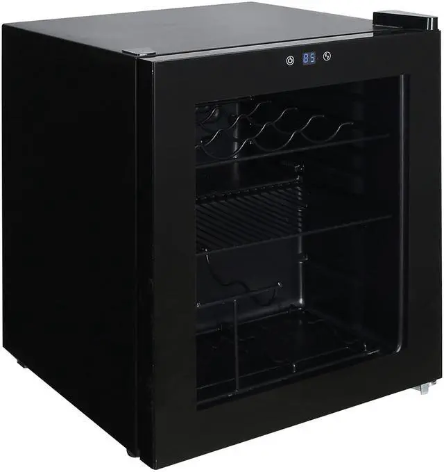 Alt view image 4 of 5 - Wine and Beverage Center, 1.6 Cu.Ft. Capacity, in Black | Wine and Beverage Center, 15 Bottle/60 Can Capacity, Glass Door, Adjustable Wire Racks, 1.6 Cu.Ft., in Black