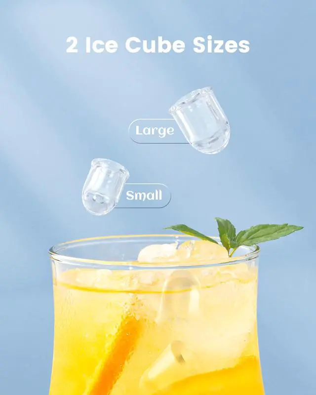 Alt view image 3 of 7 - Ice Makers Countertop, Portable Ice Machine, 6 Mins Fast Ice, 26 lbs Per Day, Self-Cleaning with Ice Basket & Scoop, for Camping, RV, Kitchen, Home, Office