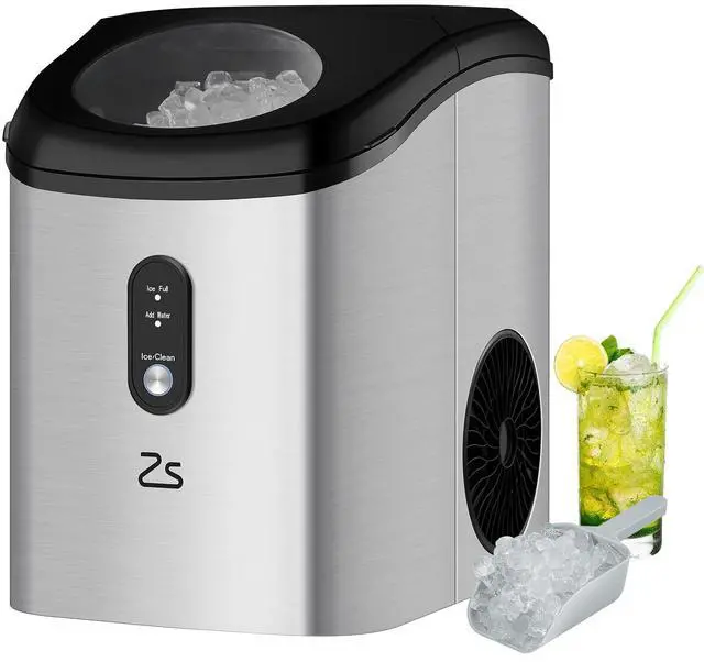 Main image of Nugget Ice Maker Countertop with Soft Chewable Ice, Portable Ice Maker with Self-Cleaning, 33Lbs/24Hrs, One-Key Operation, Compact Ice Maker with Ice Scoop/Basket for Home/Kitchen/Office/Bar