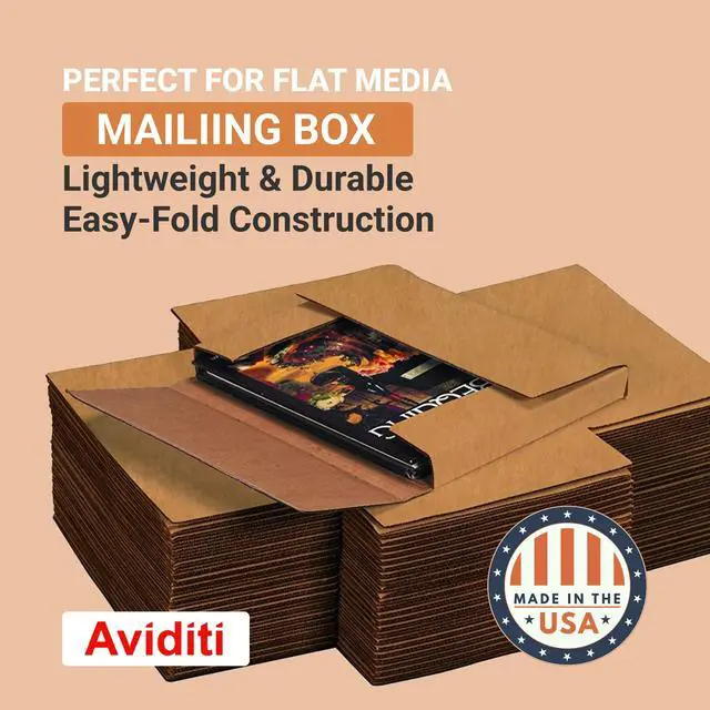 Alt view image 3 of 7 - Shipping Boxes Small 12.125"L x 9.125"W x 1"H 50-Pack - Corrugated Cardboard Box for Moving, Mailing, Packing, Packaging and Storage