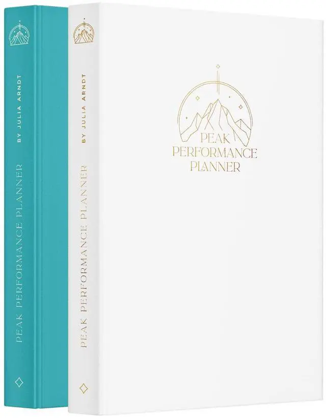 Main image of Peak Performance Planner. Undated Life Planner. Daily, Mindfulness, Reflections. A5 size. Start Anytime. (White)