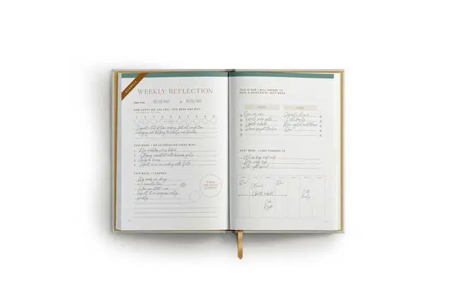 Alt view image 5 of 7 - Peak Performance Planner. Undated Life Planner. Daily, Mindfulness, Reflections. A5 size. Start Anytime. (White)
