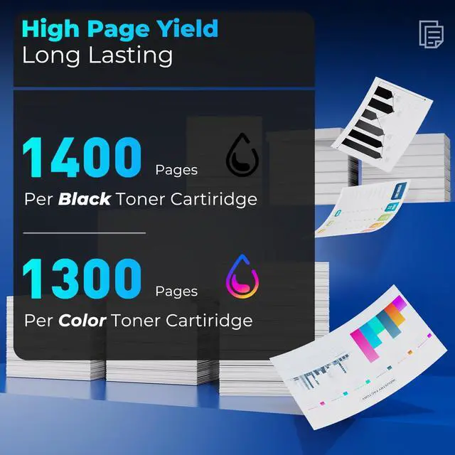 Alt view image 3 of 7 - 202A Toner Cartridges 4Pack Color Laser jet Pro MFP M281FDW M254DW M281CDW Compatible for HP 202A Toner Cartridges Combo Pack Compatible for Color Laser jet Pro MFP M281FDW M281CDW M281FDN M254DW M254