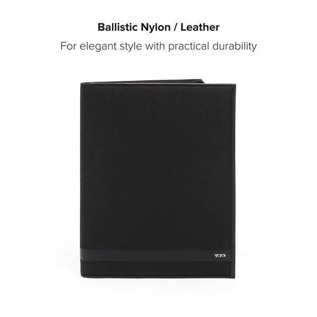 Alt view image 5 of 7 - Alpha Zip-Around Letter Pad - Ballistic Nylon Material - Durable Letter Pad Notebook Case - 13.3" X 10.3" X 1.0" - Black