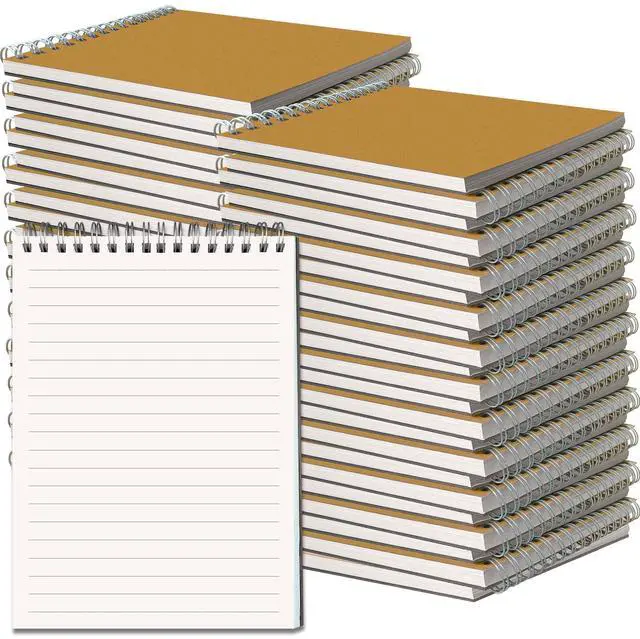 Main image of 48 Pack A5 Spiral Notebooks Bulk, 8x5.5 Lined Journaling Notebooks | Composition Notebook with Kraft Cover, Notebooks for School, Bulk Office Supplies, 80 Sheets 160 Pages