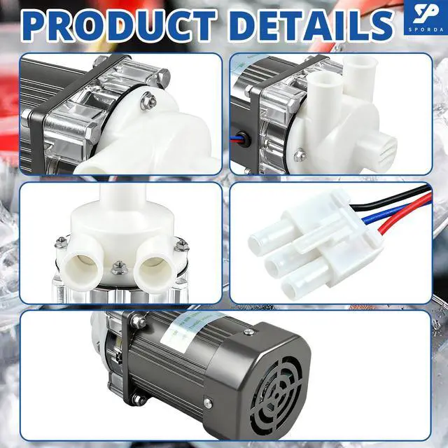 Alt view image 5 of 7 - S-0731 Ice Machine Motor Water Pump Assembly for Hoshizaki | Complete Replacement Kit with Mounting Plate,Capacitor,Cable & Plug,for Commercial,Quiet & High Production for Peak Demand