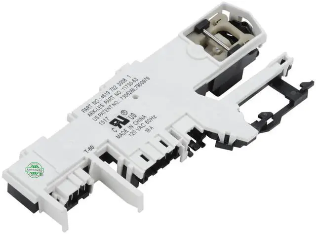 Main image of 461970230081 compatible with Kenm. Whirl. Mayt. Washer Door Lock Switch Fits old, s ARK-les Part No.: 11730-62,(4619 702 3008 1)