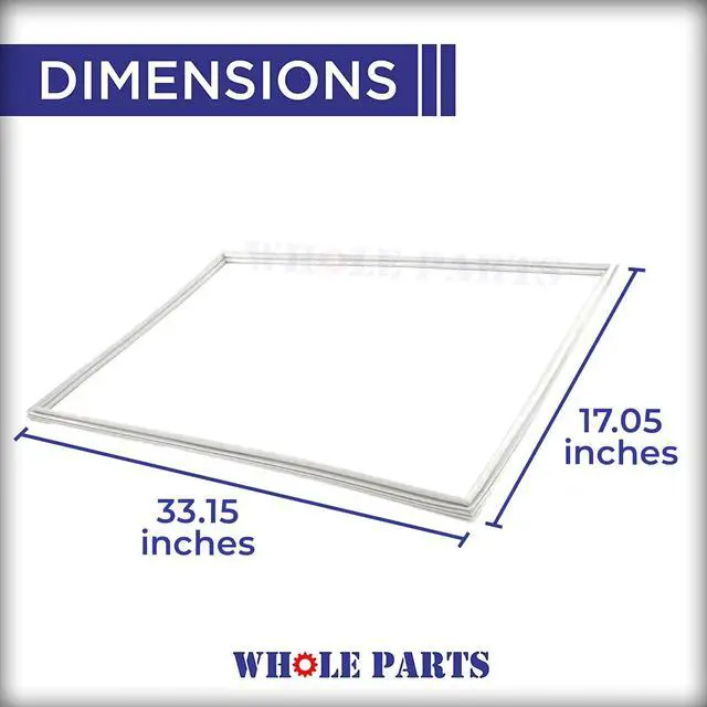 Alt view image 2 of 7 - Upgraded Gray Refrigerator French Door Seal Gasket Assembly (Magnetic Strip Inside) Part # DA97-13015C Compatible with Select Samsung Models