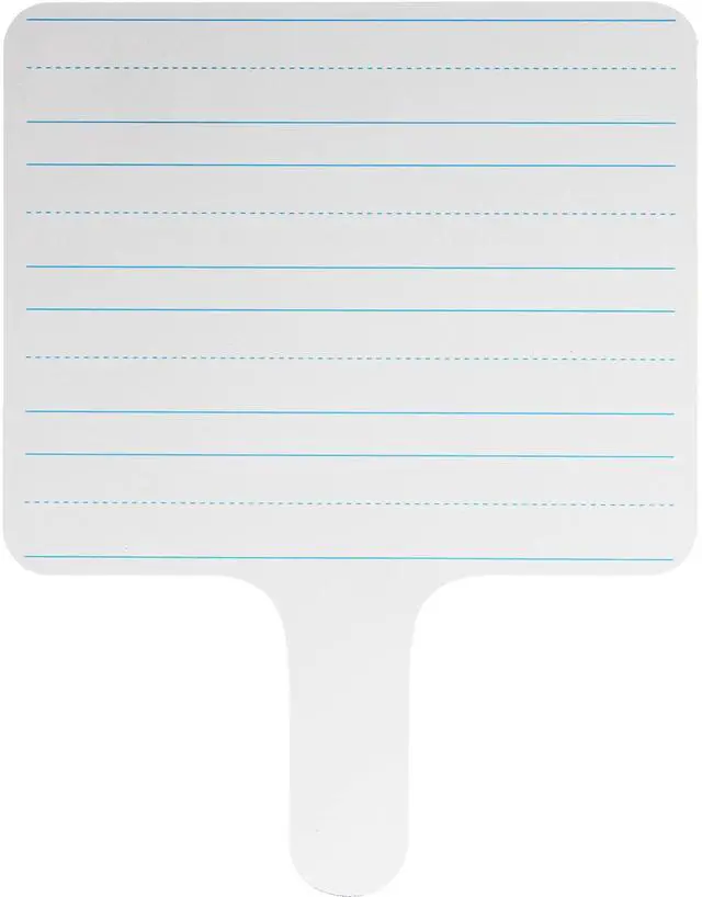 Main image of Rectangular Lined Dry Erase Answer Paddles, Double-Sided, Auction, Handheld Whiteboard, Handle Response Board, Classroom Dry Erase, Writing Practice, Pack of 24