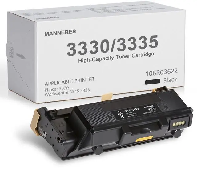 Main image of Phaser 3330 WorkCentre 3335 High Capacity Toner Cartridge (1-Pack, Black): 106R03622 Toner Cartridge Replacement for Xerox Phaser 3330 WorkCentre 3345 3335 Printer