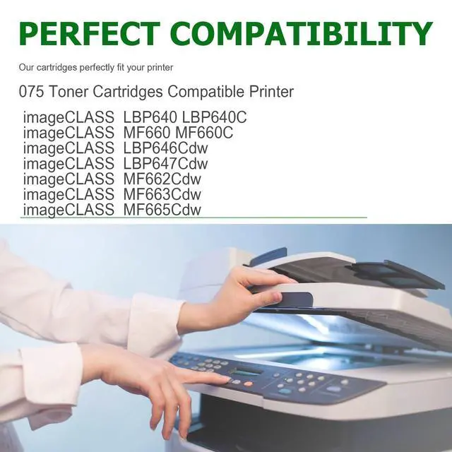 Alt view image 2 of 7 - 075 Toner Cartridges Replacement for Canon 075 MF665Cdw LBP646Cdw MF663Cdw | for Canon Color imageCLASS MF665Cdw MF662Cdw MF663Cdw LBP640 MF660 LBP646Cdw LBP647Cdw Printer (Black,Cyan,Magenta,Yellow)
