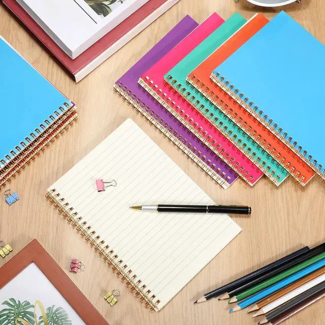 Alt view image 6 of 6 - 100 Pack Spiral Notebook 8.3 x 5.5 Inch College Ruled Notebook Bulk A5 Wide Ruled Journals Bulk 1 Subject 50 Sheets Thick Diary Notebooks for School, Office Business, Home Use(Colorful)