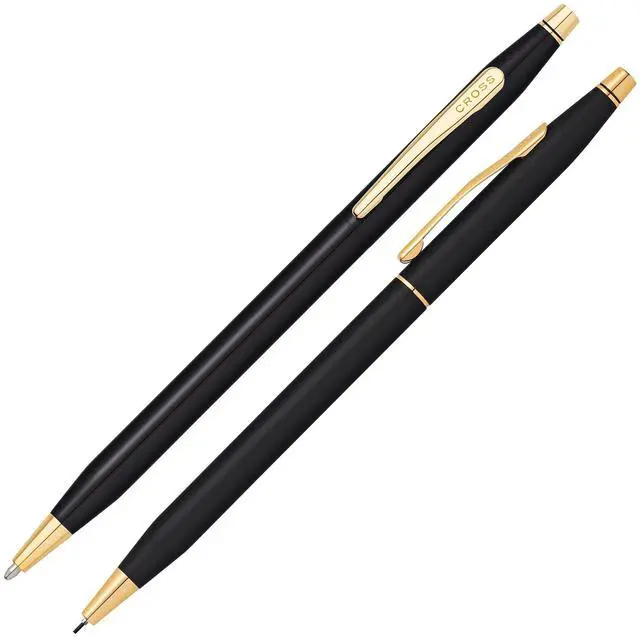 Main image of Classic Century Classic Black Pen & Pencil Set - Writing Instrument Set for Effortless Writing & Everyday Notes - Ballpoint Pen & Mechanical Pencil - Slim Profile & Balanced Design - Gift-Ready