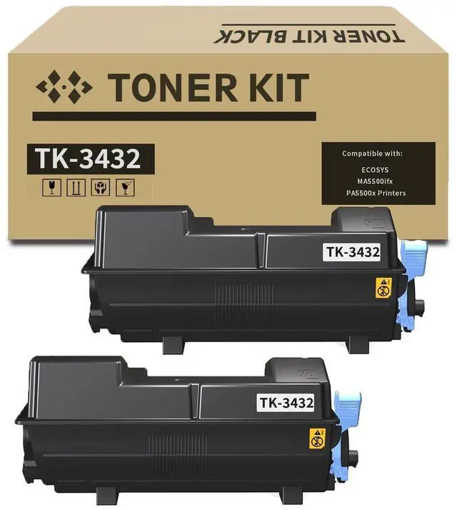 Main image of TK-3432 Toner Cartridge TK3432 Black 2 Pack Compatible for Kyocera TK3432 1T0C0W0US0 Toner for ECOSYS PA5500x MA5500ifx Laser Printer