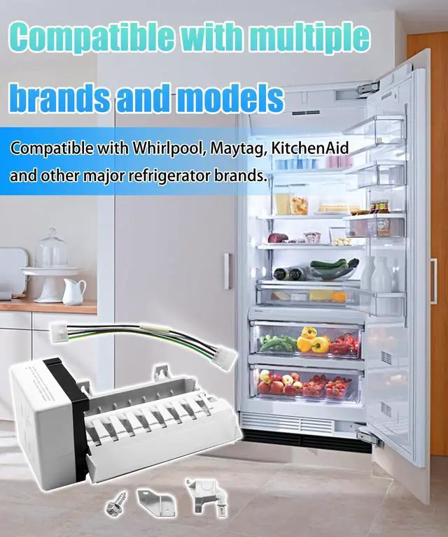 Alt view image 4 of 6 - 2198597 Ice Maker Replacement Kit | Compatible with WhirlPool, Maytag, KitchenAid,Kenmore,Replaces W10122502, 626663, 1016069, 2198678, AH869316, Etc