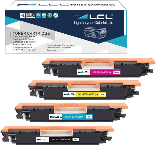 Main image of Remanufactured Toner Cartridge Replacement for HP 126A CE310A CE311A CE312A CE313A CF341A LaserJet Pro CP1020 CP1025 CP1025nw LaserJet 100 Color MFP M175 M175nw (4-Pack Black Cyan Magenta Yellow)
