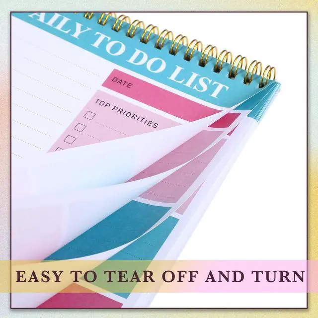 Alt view image 4 of 7 - 32 Pcs Daily to Do List Notepad Daily Planner with 52 Sheets Tear Off, Spiral to Do List Notebook Notepad Undated Bulk for Adults Kids Classroom Office Plan Work Schedule Checklist, 6.38 x 9.84 Inch