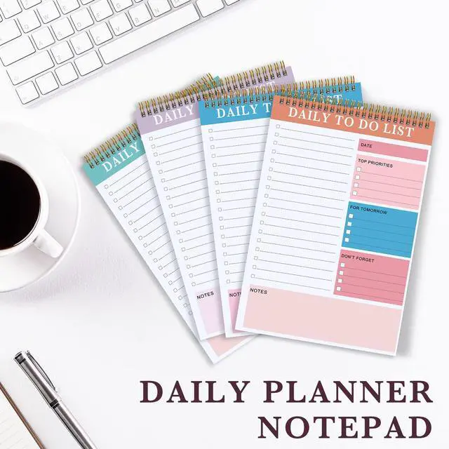 Alt view image 5 of 7 - 32 Pcs Daily to Do List Notepad Daily Planner with 52 Sheets Tear Off, Spiral to Do List Notebook Notepad Undated Bulk for Adults Kids Classroom Office Plan Work Schedule Checklist, 6.38 x 9.84 Inch