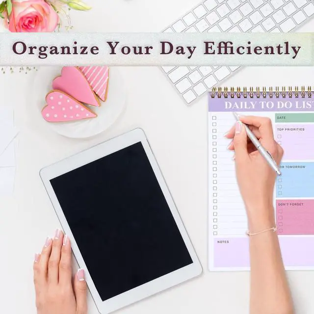 Alt view image 7 of 7 - 32 Pcs Daily to Do List Notepad Daily Planner with 52 Sheets Tear Off, Spiral to Do List Notebook Notepad Undated Bulk for Adults Kids Classroom Office Plan Work Schedule Checklist, 6.38 x 9.84 Inch