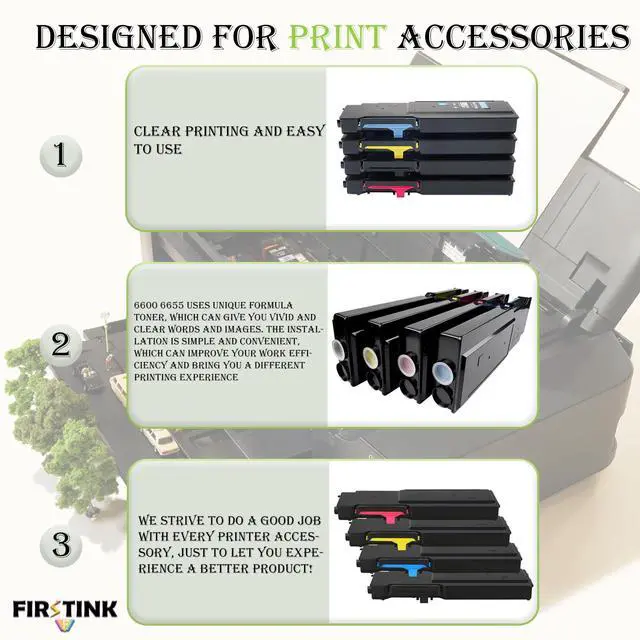 Alt view image 4 of 6 - Replacement for Xerox Phaser 6600 WorkCentre 6605 Toner Cartridge | 106R02228 106R02227 106R02226 106R02225 Replacement for Xerox Phaser 6600 6600N 6600DN WorkCentre 6605N 6605DN