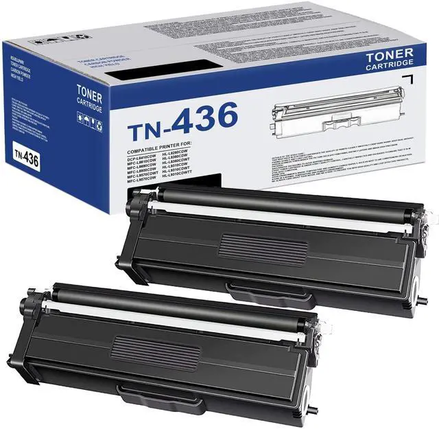 Main image of TN-436BK TN436BK Super High Yield Toner Cartridge Replacement for Brother TN-436 TN436 Black with MFC-L8900CDW HL-L8260CDW HL-L8360CDW Printer, up to 6,500 Page Yield (2-Pack)