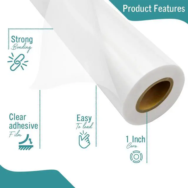 Alt view image 3 of 5 - Thermal Laminating Film Roll 2 PK, 27x500-1.5 Mil 1 Core | Glossy Lamination for Schools, Offices and Print Shops, Easy-Load Design, Professional Grade