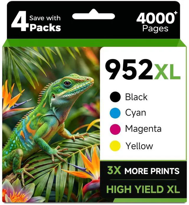 Main image of 952XL Ink Cartridges Combo Pack Latest Chip Compatible Replacement for HP 952 Ink Cartridges 952 XL HP952XL 8710 7740 8720 8715 Printer for OfficeJet 8725 8210 8702 8740 7720 8730 Cyan Magenta Yellow