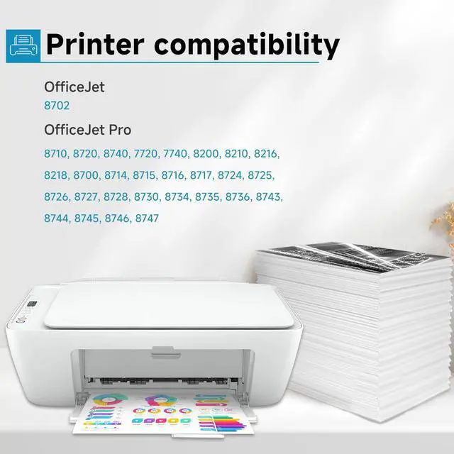 Alt view image 2 of 7 - 952XL Ink Cartridges Combo Pack Latest Chip Compatible Replacement for HP 952 Ink Cartridges 952 XL HP952XL 8710 7740 8720 8715 Printer for OfficeJet 8725 8210 8702 8740 7720 8730 Cyan Magenta Yellow
