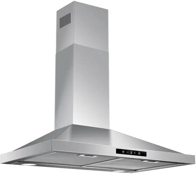 Main image of Range Hood 30 inch Wall Mount, Kitchen Vent Hood 450 CFM in Stainless Steel, Stove Vent Hood with Ducted Convertible Ductless, Touch Switch, LEDs Light, 3-Speed Fan, Aluminum Filters