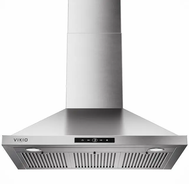 Main image of Wall Mount Range Hood 36 inch, 580 CFM, Ducted/Ductless Convertible, Stainless Steel Kitchen Vent Hood with 3-Speed Fan and LED Lights