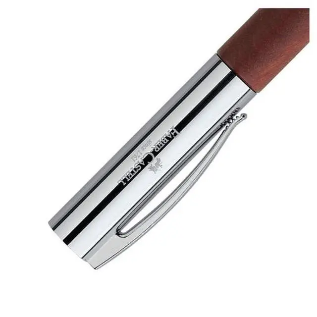 Alt view image 4 of 4 - Ambition Fountain Pen, Pearwood Brown - Broad | Fountain pen with pear wood shaft, stainless steel nib and cartridge converter system, includes gift box