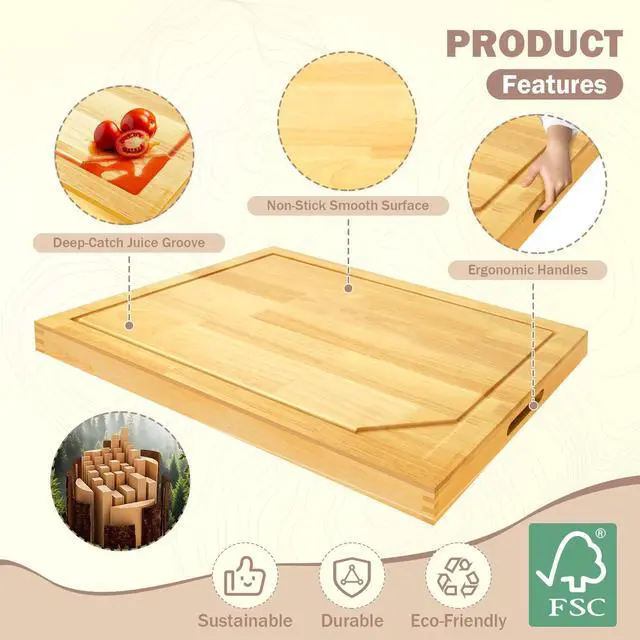 Alt view image 4 of 7 - 4 In 1 Noodle Board Stove Cover Lightweight Cutting Board Wood Stove Top Covers for Electric Stove, Glass Gas Stove Cover for Gas Burners - 30" x 22"