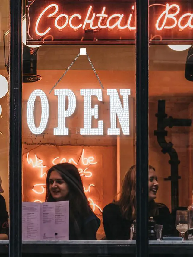 Alt view image 6 of 7 - LED Open Sign for Business 40"x10" Dimmable Large Bright LED Open Light Up Sign with Hanging Installation for Window Stores, Hotel, Store, Bar, Retail Shop, Salon, Restaurant
