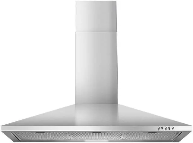 Main image of 36 Inch Range Hood, 450CFM Wall Mount Stainless Steel Kitchen Vent Hood - 3-Speed Exhaust Fan, Ducted/Ductless Convertible, Chimney-Style Stove Hood, LED Light & Push Button Control
