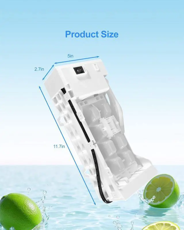 Alt view image 4 of 6 - W11700250 W11359448 W11633658 Refrigerator Ice Maker Assembly Compatible with Whirlpool Kenmore Amana Maytag Ice Maker, Replace AP7019172