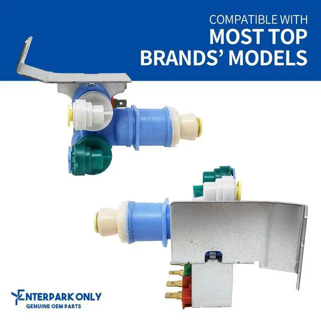 Alt view image 2 of 5 - W10210603 Enterpark Refrigerator Water Inlet Valve Replacement Compatible with Whirlpool, Jenn-Air, Amana, Maytag Replaces WPW10210603, PS11750433